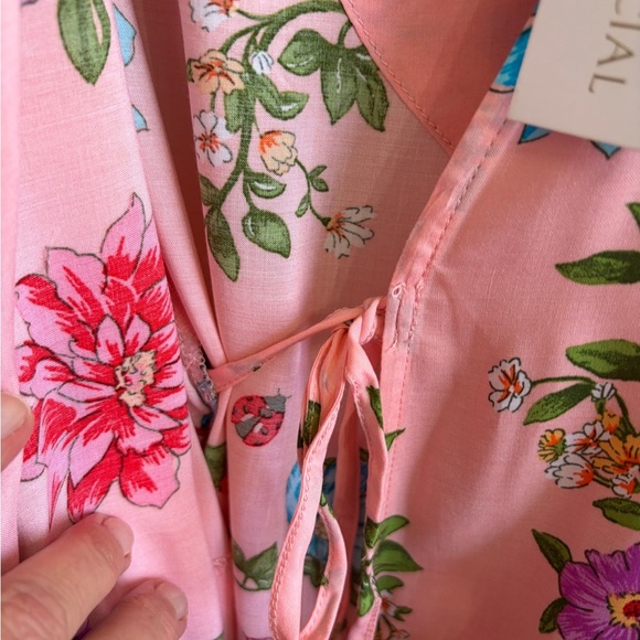 New with Tags size XS Floral Pink Women's Robe by Beauty Sleep Social. Rayon. - Picture 8 of 14